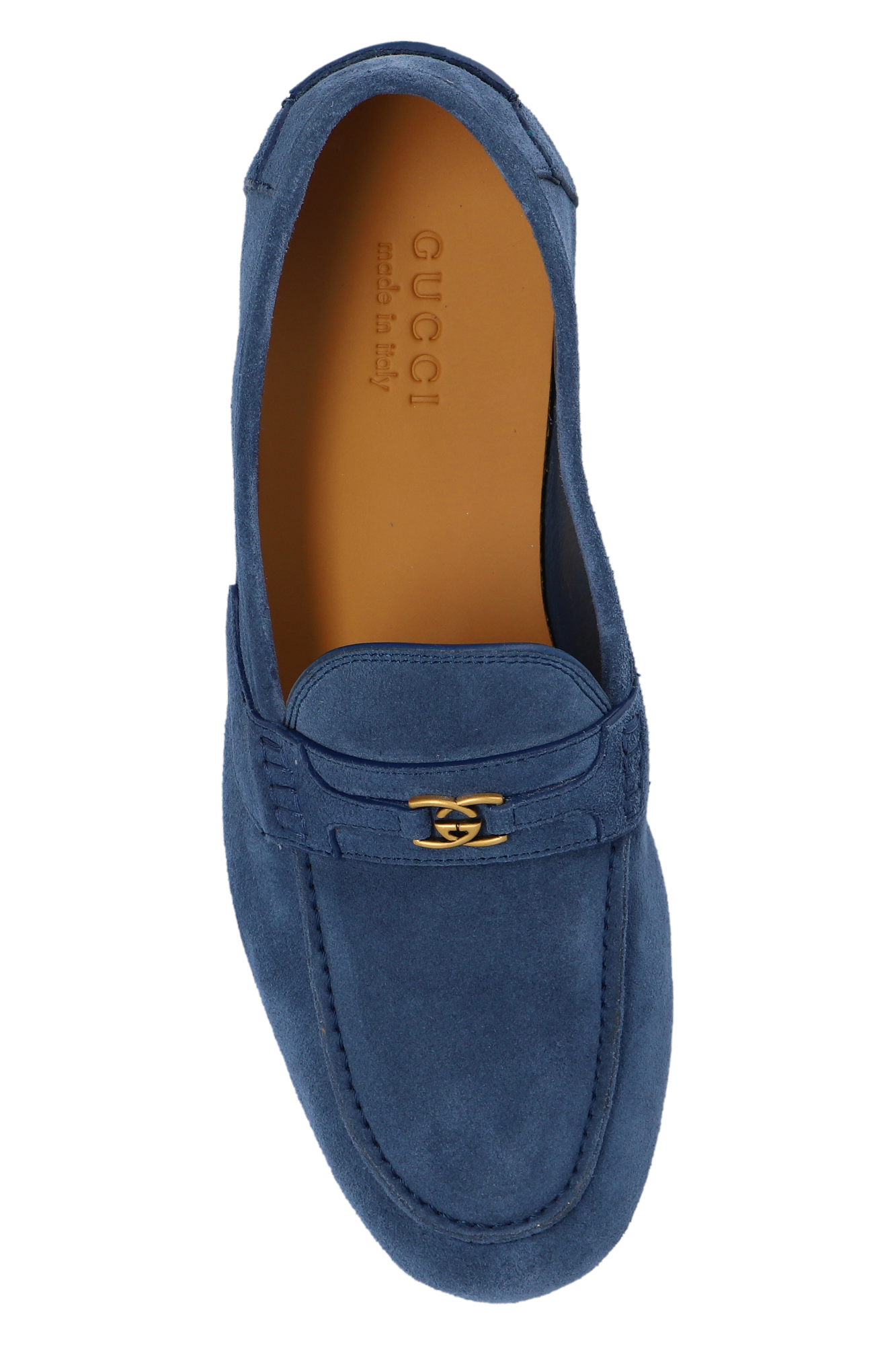 Navy hot sale gucci loafers